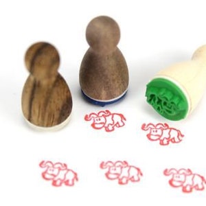 Stemplino Mini Stempel - Bodo Buffel - Houten Stempel Motief Stempel Agenda Bullet Journal Dierentuin Dierenpark Steppe Afrika Dieren