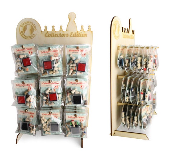 Party Favor Set Mini Wooden Stamp Set Foxes 8 Pieces With