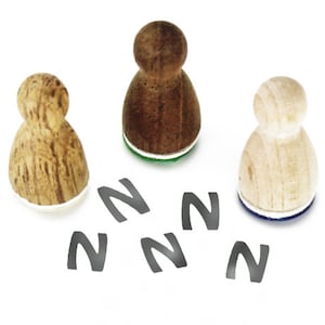 Timbro con lettera - lettera maiuscola N - timbro in legno con alfabeto per biglietti di giornale, artigianato, calendario, scritte con nome personalizzato con timbro per bambini