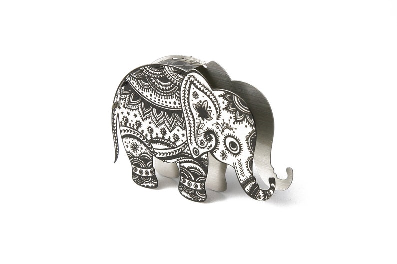 Stainless Steel Greeting Card Elephant image 2