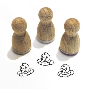 Ministempel -Marvin Maulwurf- Tier Motiv Kinderstempel zum Basteln Malerei Journal Adventskalender Ideen Schermäuser,Serie 10-F020