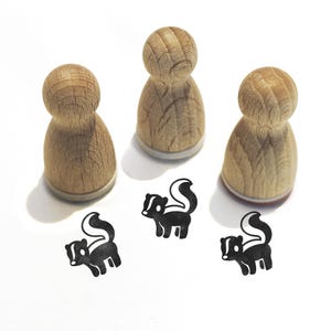 Ministempel -Susi Stinktier- Tier Motiv Kinderstempel zum Basteln Malerei Journal Adventskalender Ideen kleine Geschenke,Serie 10-F040