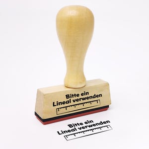 Tampon d'enseignant -Veuillez utiliser une règle- Tampon d'enseignant d'école primaire avec inscription et motif de règle, tampon de motivation des élèves 50 mm x 15 mm