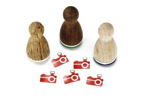 Tampon en bois motif floral - N°5