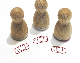 Sello Stemplino Mini con diseño de yeso | Ø12 mm o Ø18 mm | Sello de madera para tarjetas, manualidades, scrapbooking y bullet journaling | (G029)