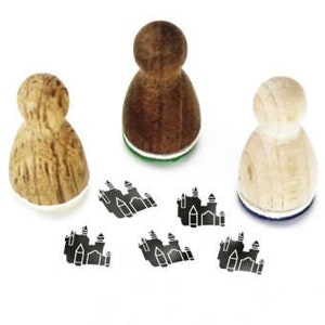 Mini timbro Stemplino - Castello di Neuschwanstein - Timbro in legno Souvenir Diary Planner Bullet Journal Baviera Castello tedesco | B083