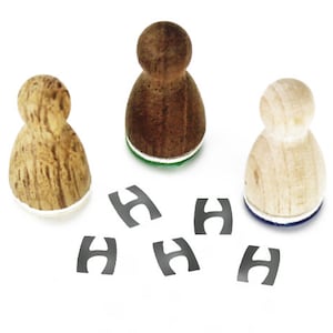 Buchstabenstempel -Großbuchstabe H- Alphabet Holzstempel für Journal Karten Kalender basteln,Kinder Stempel personalisiert Namen Schriftzug