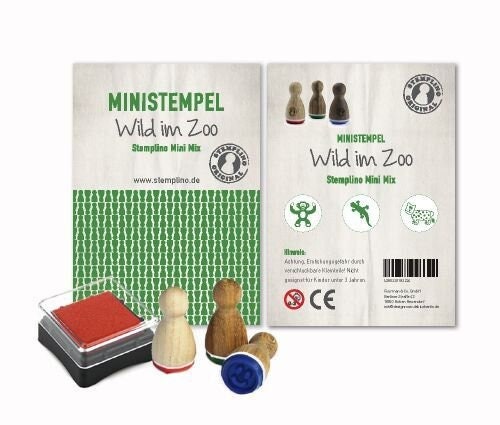 スタンプセット ミニ木製スタンプセット 3個パック ワイルド・イン・ザ