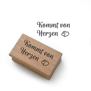 Weihnachten Stempel für Etiketten -Kommt von Herzen- persönliche Weihnachtskarte Geschenkverpackung Weihnachtsdeko basteln,Pro-046 42x20mm