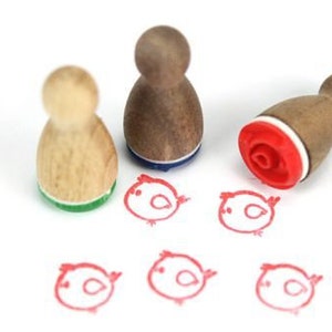 Stemplino Mini timbro - Kili Chick - Timbro in legno Timbro in legno Motivo Timbro Diario Planner Pasqua Timbro pasquale Dipingi uova Uovo