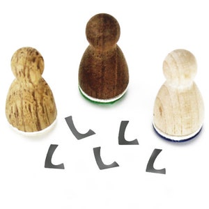 Sello de letras - letra mayúscula L - sello de madera del alfabeto para tarjetas de diario manualidades de calendario, sello para niños letras de nombre personalizadas
