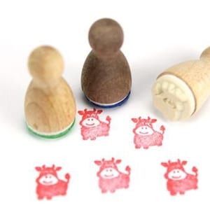 Mini francobollo toro - francobollo con motivo zoo degli animali della fattoria