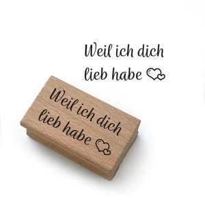 Weihnachten Stempel für Etiketten -Weil ich dich lieb habe- persönliche Weihnachtskarte Geschenkverpackung Dekor basteln,Pro-051 42x20mm