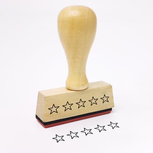 Sello de maestro - calificación de cinco estrellas - sello de maestro de escuela primaria con motivo de calificación de estrellas, sello de motivación estudiantil 50 mm x 15 mm