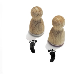 2er Wichtelstempel -Wichtelset 3 Wichtelfußabdruck- Fußabdruck links und rechts, Wichtelzubehör Wichtelwelt Weihnachtsdeko Schablone Spuren