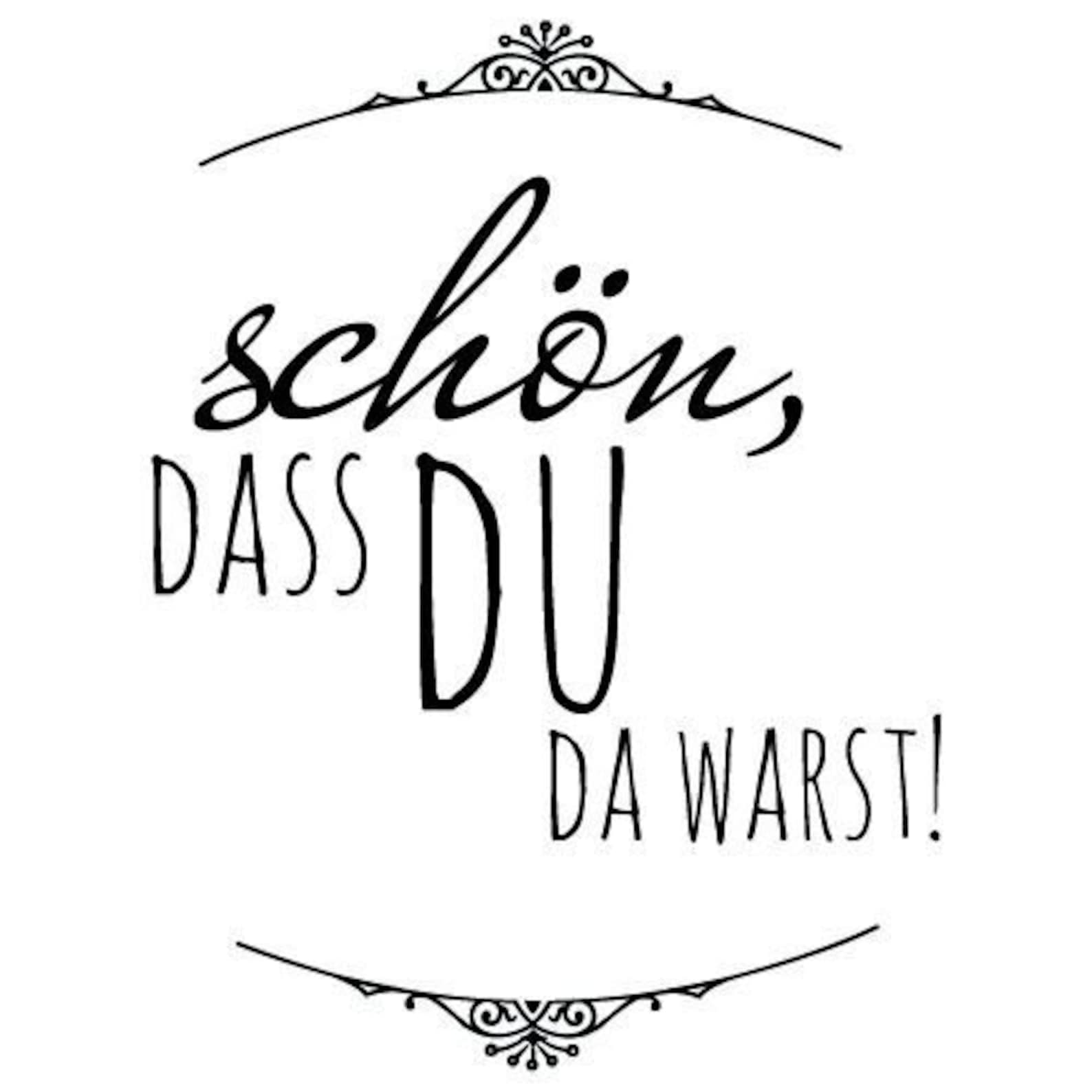 Maxistempel L Schön Dass Du Da Warst Etsy