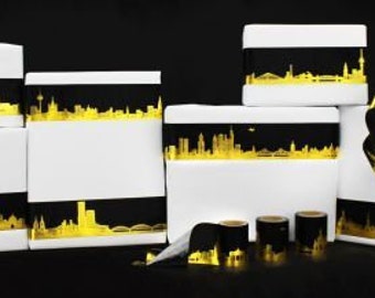 Skytape - Dresden - Skyline Souvenir Tryckt Självhäftande Tejp Konstnärlig Maskeringstejp Washitejp för Hantverk Planerare Journal Presentdekoration
