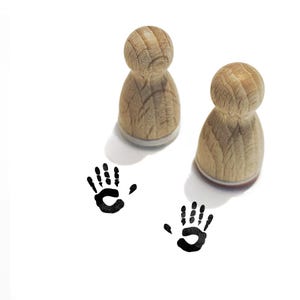 2er Wichtelstempel -Wichtelset 1 Wichtelhandabdruck- Handabdruck links und rechts, Wichtelzubehör Wichtelwelt Weihnachtsdeko Schablone