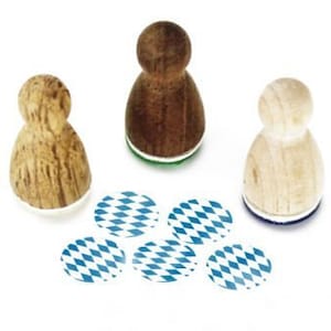 Mini timbro Stemplino - Diamanti Monaco - timbro in legno per diario di viaggio Oktoberfest Baviera