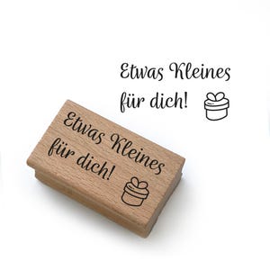 Weihnachten Stempel für Etiketten -Etwas Kleines für dich!- persönlich Weihnachtskarte Geschenkverpackung Dekoration basteln,Pro-037 42x22mm