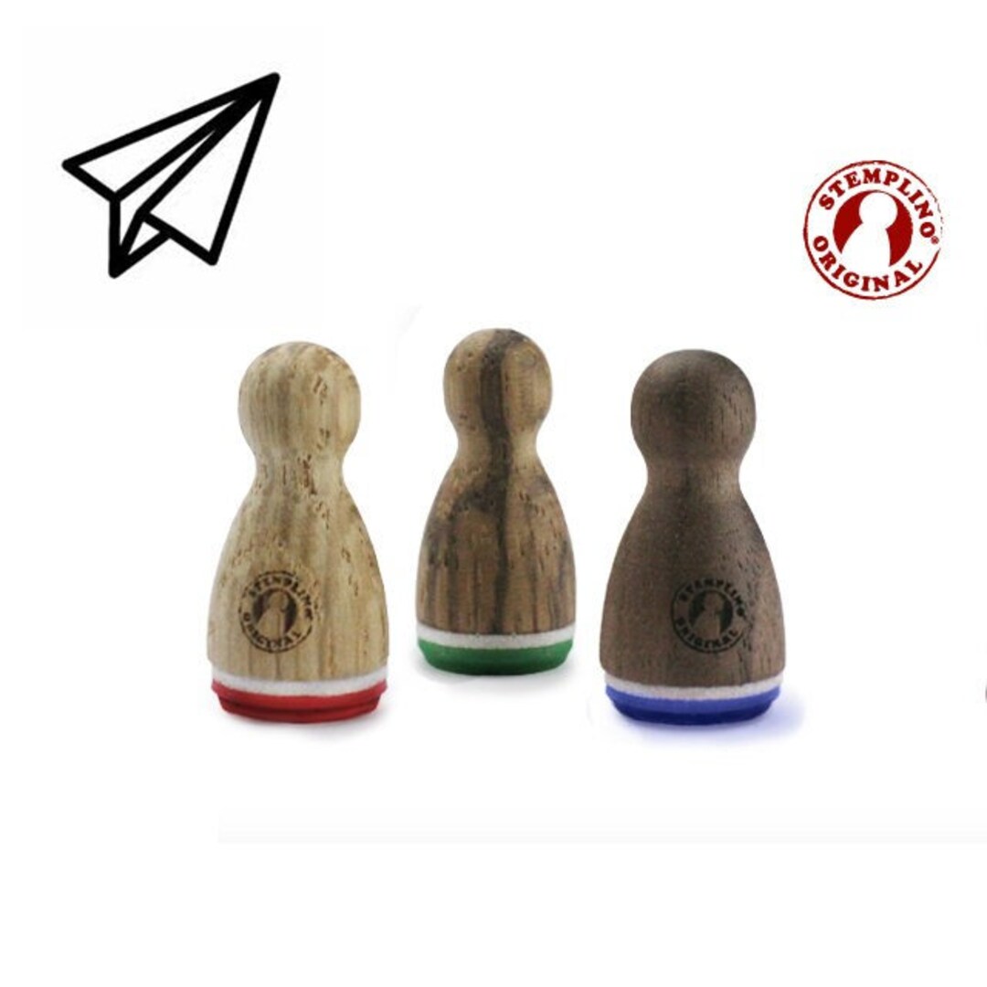 Stemplino Mini Tampon Planeur – Tampon Bois FSC 12 Mm, Motif 10-11 Mm, Cadeau DIY Et Scrapbooking