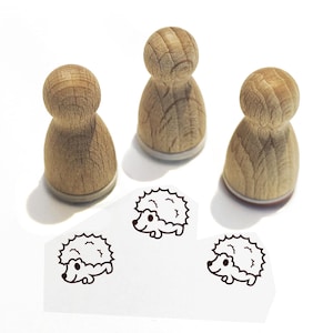 Ministempel -Ingo Igel- Tier Motiv Kinderstempel zum Basteln Malerei Journal Adventskalender Ideen kleine Geschenke,Serie 10-F057