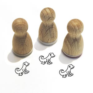 Mini stempel -Eddy Lizard- dierenmotief kinderstempel voor knutselen, schilderen, dagboekschrijven, ideeën voor adventskalenders, kleine cadeautjes, serie 10-F033
