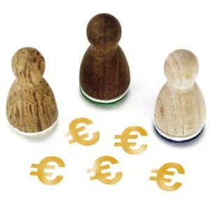 Stemplino Ministempel - Eurozeichen - Holzstempel Holzstempel für Tagebuch Planer Bullet Journal Planner Euro Geldgeschenk