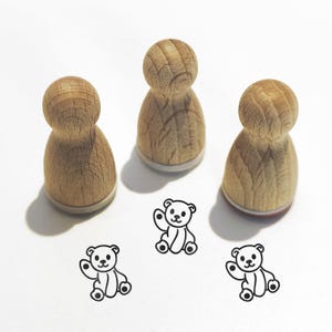 Ministempel -Elsa Eisbär- Tier Motiv Kinderstempel zum Basteln Malerei Journal Adventskalender kleine Geschenke Polarbär Bär,Serie 10-F008