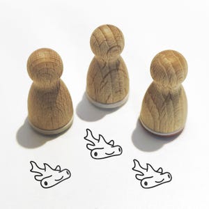 Ministempel -Hannes Hammerhai- Tier Motiv Kinderstempel zum Basteln Malerei Journal Adventskalender kleine Geschenke Haifisch,Serie 10-F004