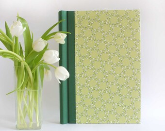 Carpeta con clip Valentin Din A4, verde claro con dorso de lino