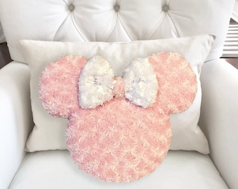 Disney Minnie Mouse Blue and White Gingham Print Pillow Sham