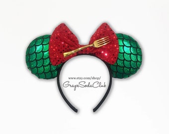 Ariel Mouse Ears, Ariel Dinglehopper, Little Mermaid Disney Mickey Mouse Ears