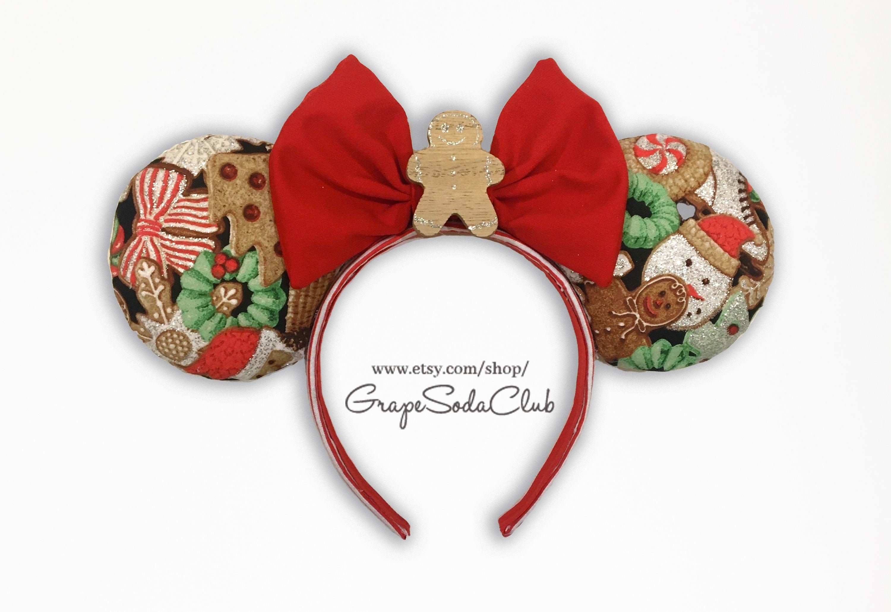 Gingerbread Mouse Ears Christmas Disney Ears Mickey's Etsy New Zealand