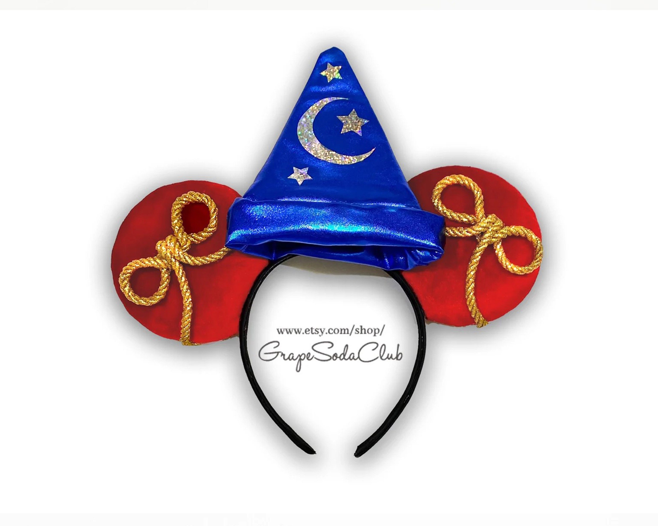 Disney Fantasia Sorcer Mickey Ears Headband NWT Some imagination, huh? ? New Sorcerer Mickey mini plushes  main image 3