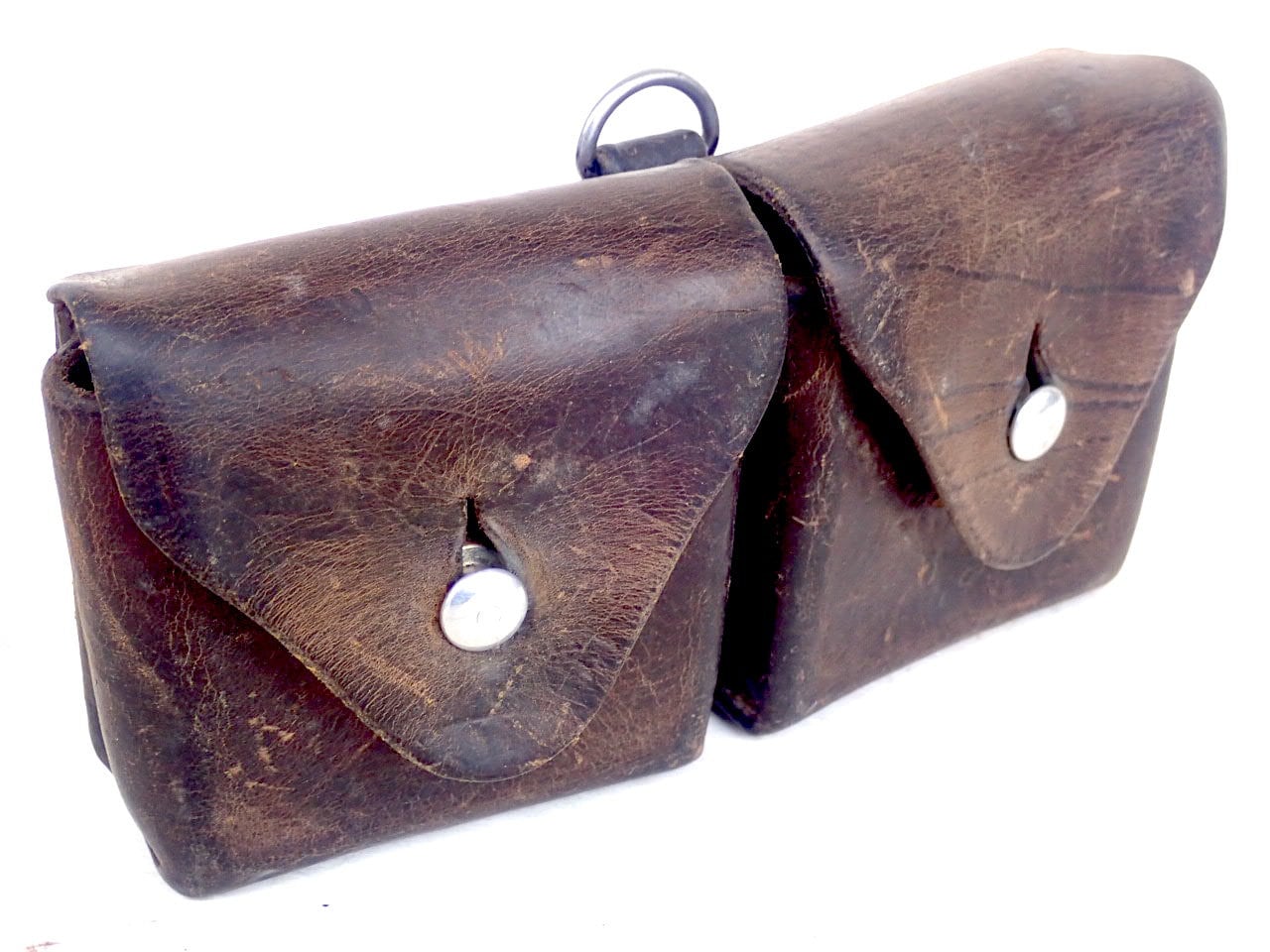 1944 WW2 Vintage Swiss Army Bag Army Belt Bag Vintage Leather Bag Swiss Leather Gürteltasche Ledertasche Schweizer Armee Suisse Sac en Cuir