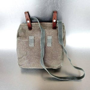 1965 Vintage Swiss Army Breadbag Army Bag Swiss Leather Pouch Beach Bag Camping Hunt Hike Brotsack Schweizer Armee Suisse Salt and Pepper