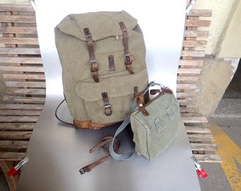 1963 Vintage Swiss Army Backpack Swiss Leather Salt and Pepper Schweizer  Armee Suisse Sac a Dos Canvas Cuir Leder Lin Hunt Hike Biker Teufen - Etsy  Canada