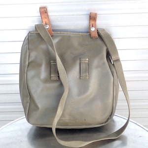 1970 Vintage Swiss Army Bag Bread Bag Salt Pepper Bike Harley Mess Kit Purse Swiss Leather Schweizer Armee Suisse Sac en Lin Brotsack