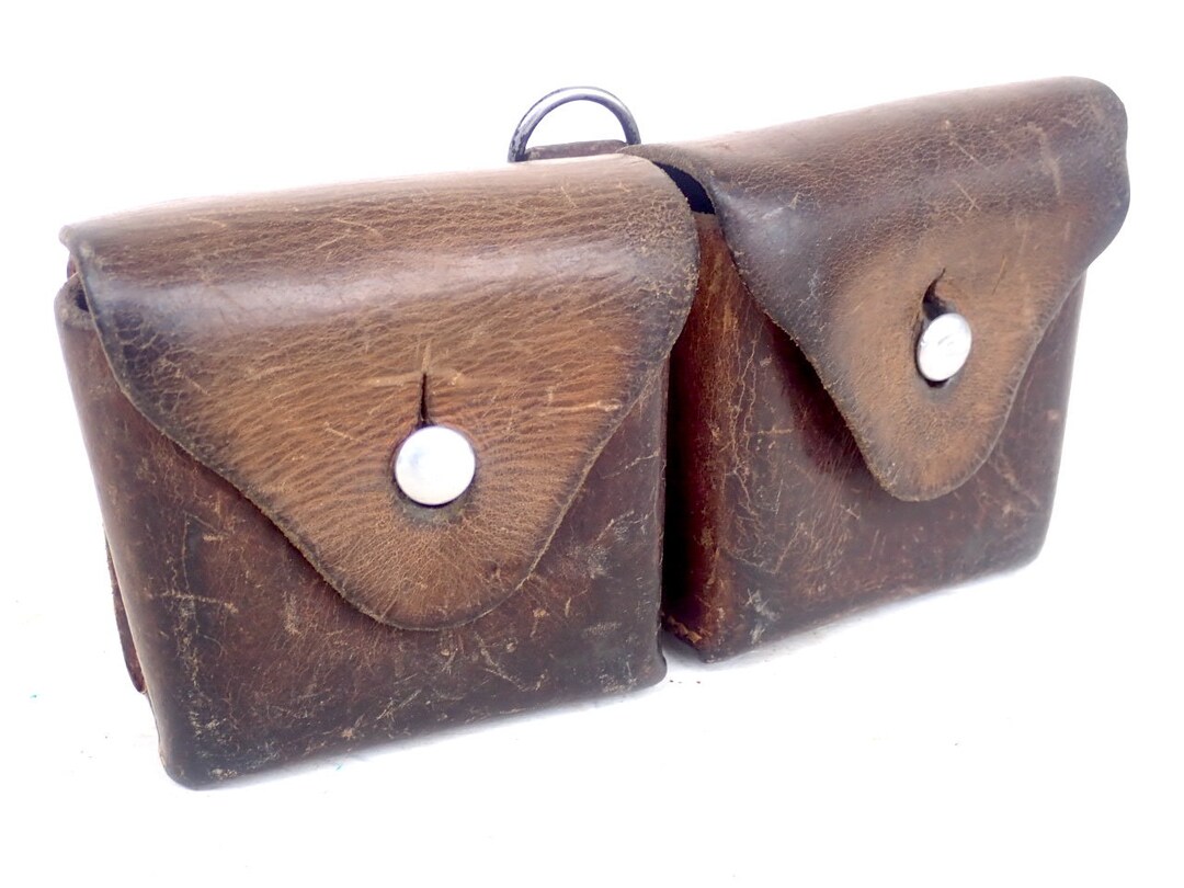 1951 Vintage Swiss Army Bag Army Belt Bag Vintage Leather Bag Swiss