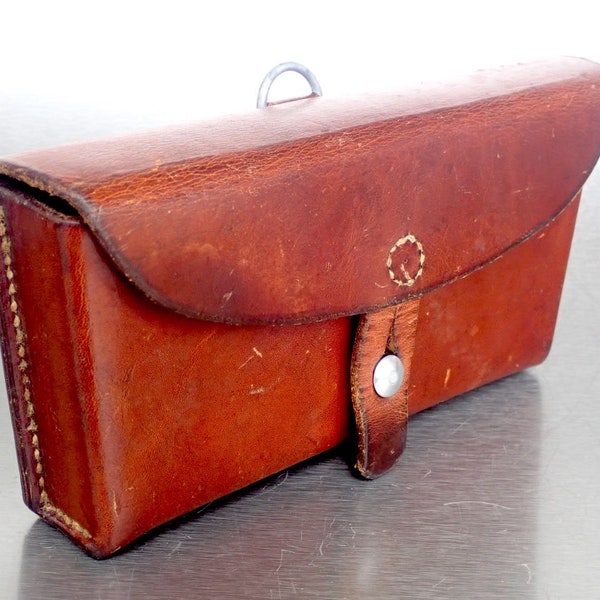 1966 Swiss Army Bag Vintage Belt Bag Magazine Bag Swiss Leather Ledertasche Gürteltasche Schweizer Armee Suisse Sac en Cuir