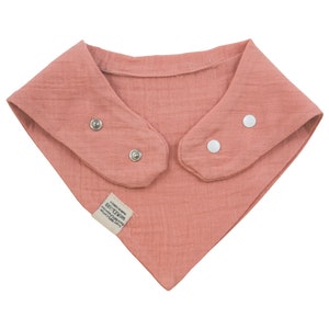Pack bébé mousseline de 8 écharpes triangulaires, écharpe en coton unisexe avec boutons-pression réglables, bavoir en tissu rot pour les tout-petits, rouge image 8