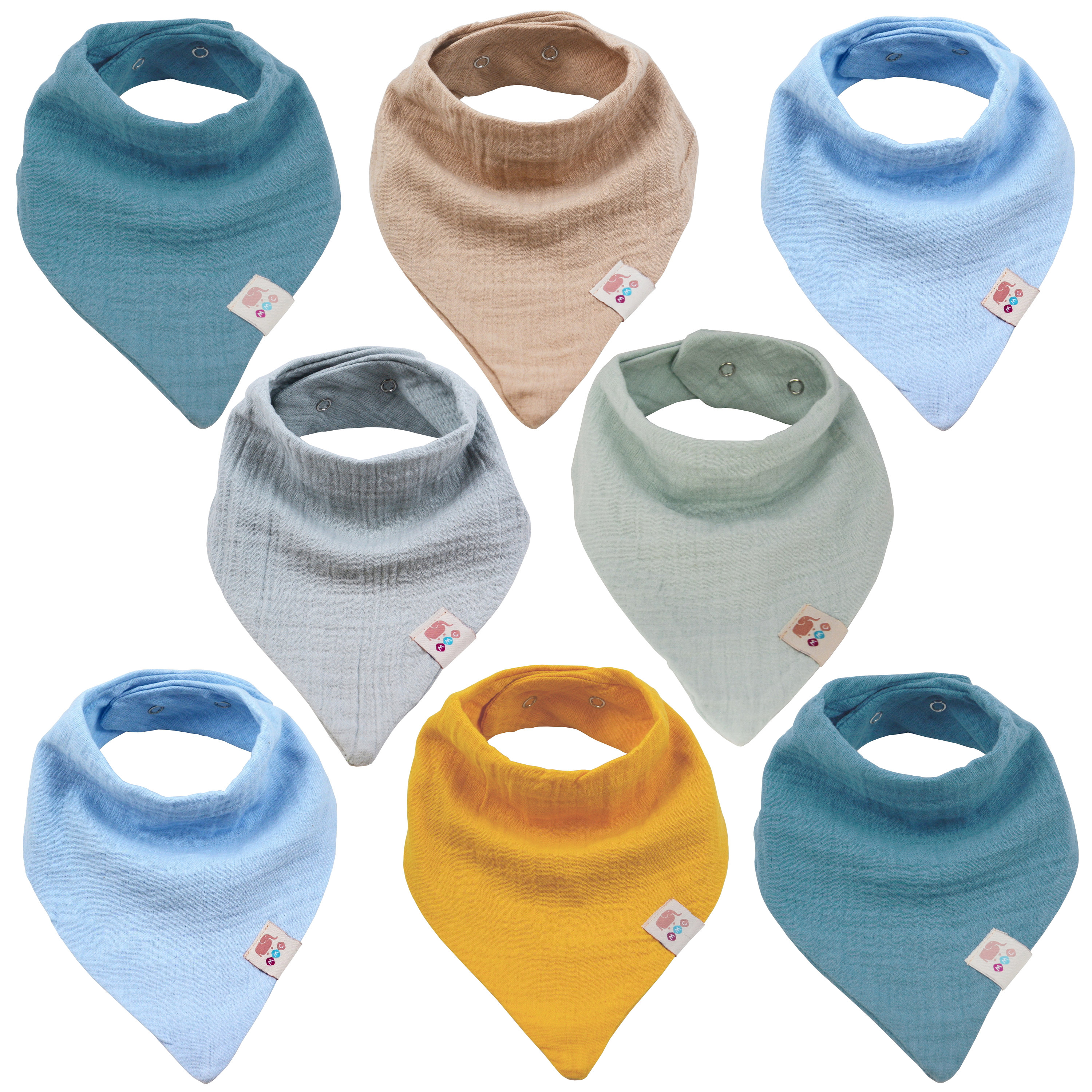  egmao baby Snap Bibs for Boys & Girls,12 Pack Drooling