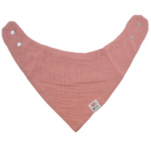 Pack bébé mousseline de 8 écharpes triangulaires, écharpe en coton unisexe avec boutons-pression réglables, bavoir en tissu rot pour les tout-petits, rouge image 10
