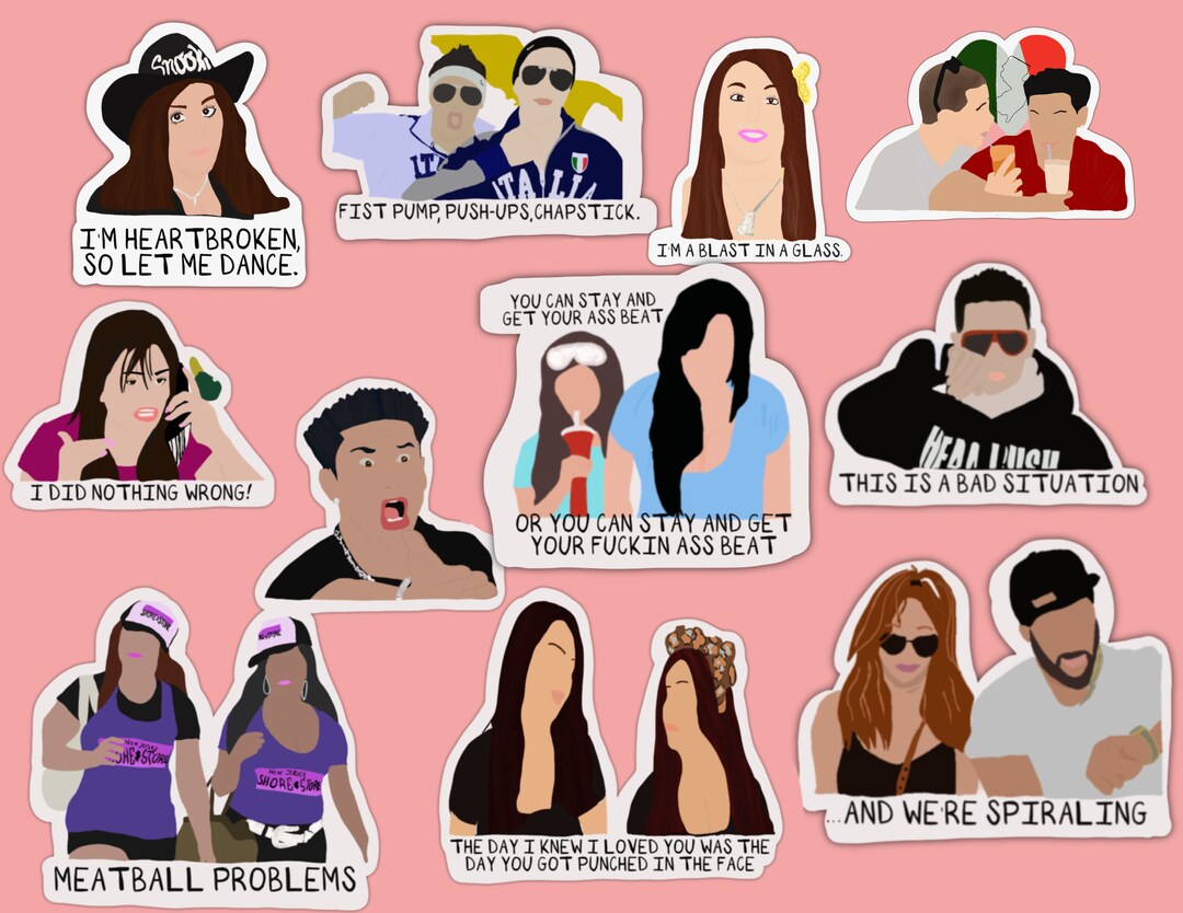 Jersey Shore Stickers Etsy