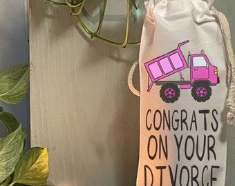 Congrats on Your Divorce Wine Bag