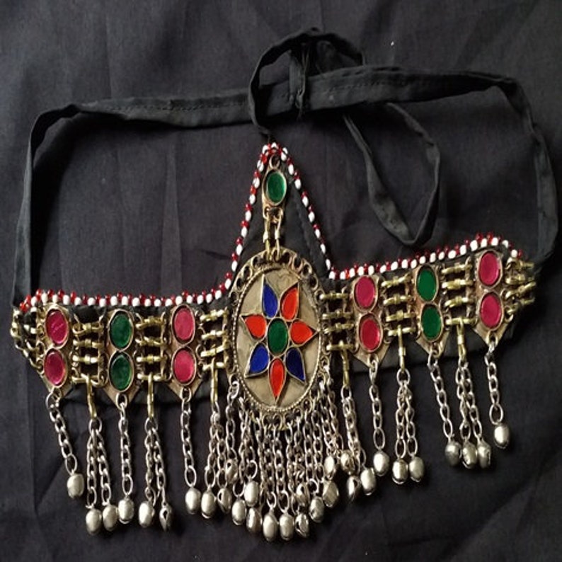 Ethnic Kuchi Tribal Head Piece Belly Dance Jewelry ATS Gypsy Boho Afghan Jewelry