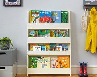 tidy books the original childrens bookcase in soft white front facing bookshelf perfect childrens book storage 115 x 77 x 7 cm - Kid Bookshelves tidy books the original childrens bookcase in soft white front facing bookshelf perfect childrens book storage 115 x 77 x 7 cm - Kid Bookshelves