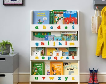 Tidy Books® Kids Bookshelf - Montessori Bookcase- Front Facing Bookshelf -The Original Alphabet Bookshelf - Baby Bookshelf - Eco Friendly