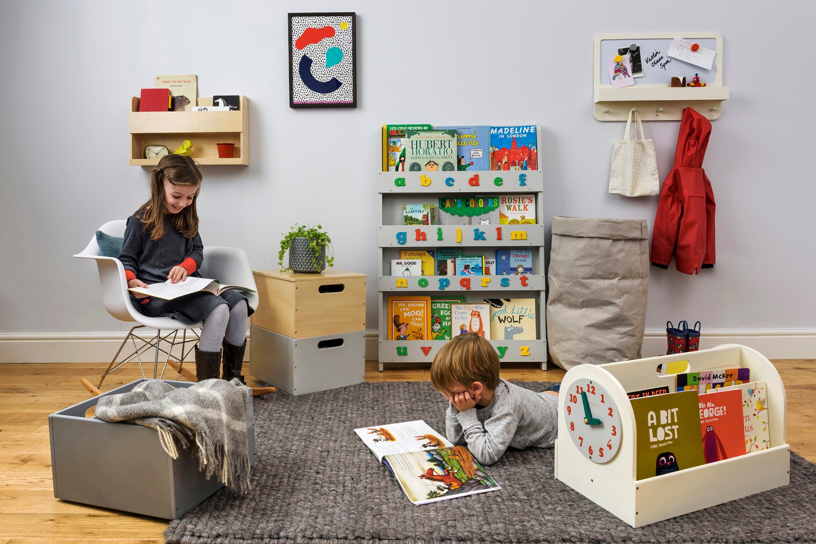 Tidy Books Libreria Montessoriana Frontale per Bambini in Legno